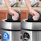 Alpine Industries Trash Can, Stainless Steel Brushed, Stainless Steel/Plastic ALP470-65L-1-R-T - alternate 3